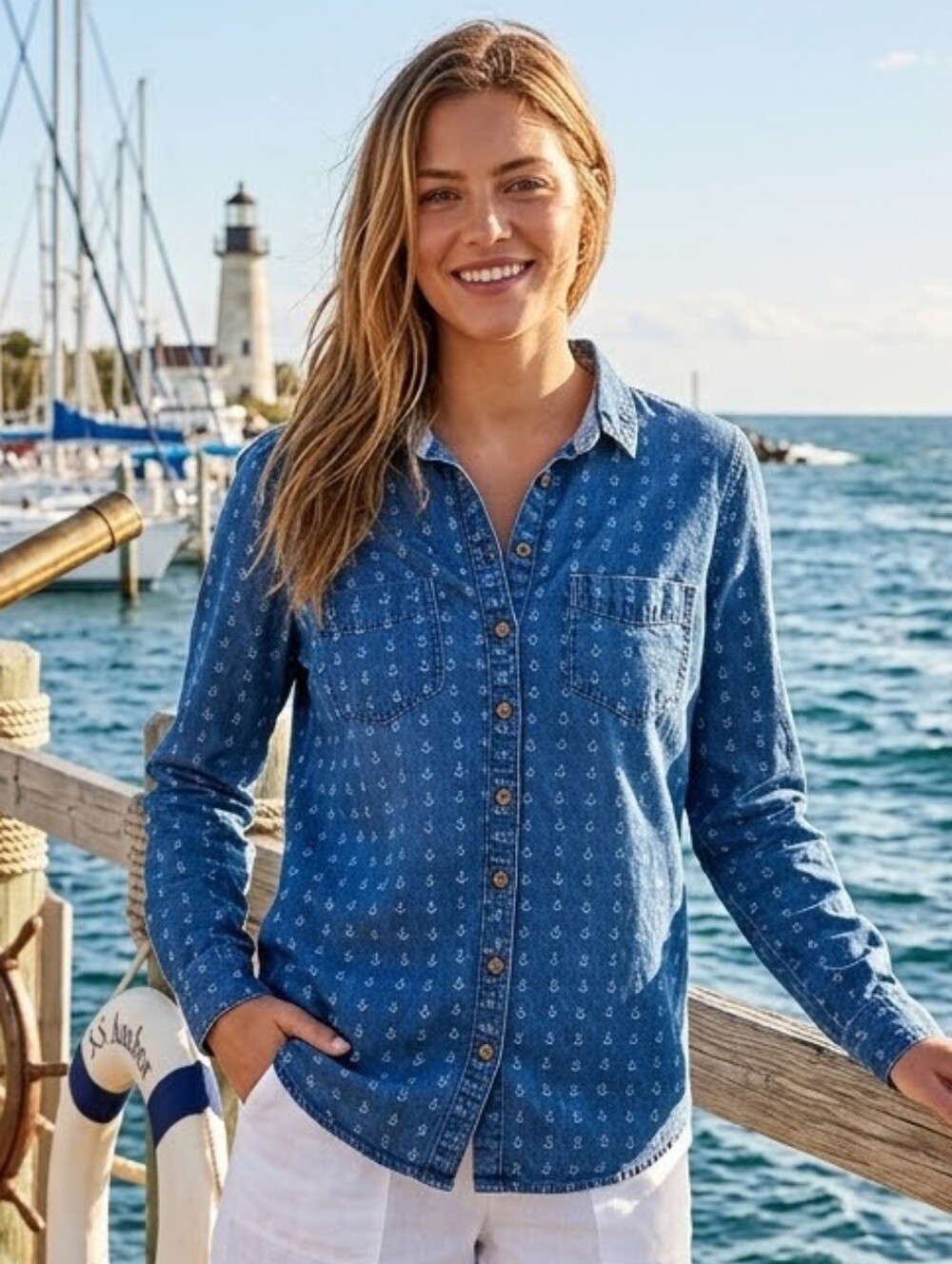 ⚓️ Nautical Anchor Shirt - M